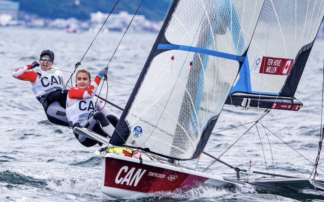 Ali and teammate sailing